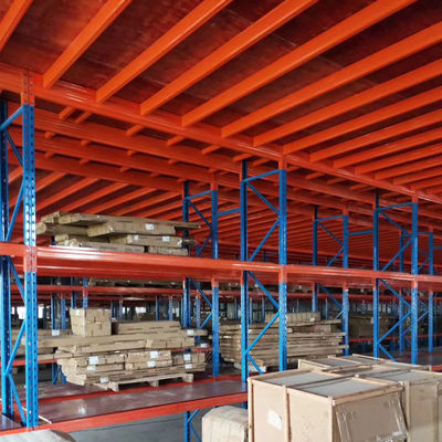 Customized Steel Mezzanine Racking System For Steel Platform In Industrial Warehouse