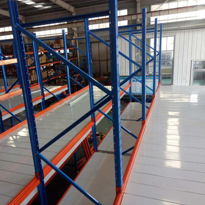 Customized Steel Mezzanine Racking System For Steel Platform In Industrial Warehouse