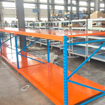 Customizable and Versatile Adjustable Rack Shelving for Frequent Goods Access Consists of Frame Components