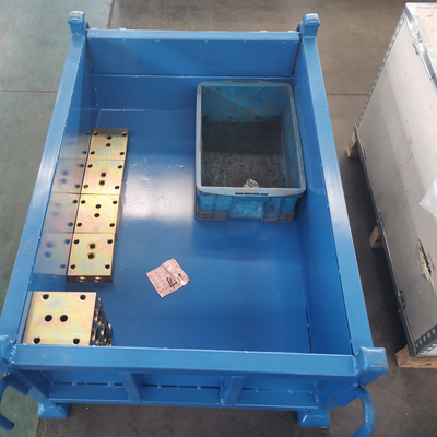 Customized  Turnover Box Foldable Steel Wire Storage Cage Metal Box  For Warehouse Storage
