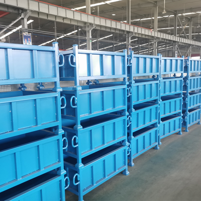 Customizable  Foldable Warehouse Storage Pallet Box Storage Mesh Bins
