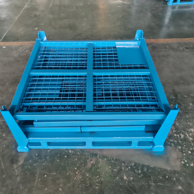 Customizable  Foldable Warehouse Storage Pallet Box Storage Mesh Bins