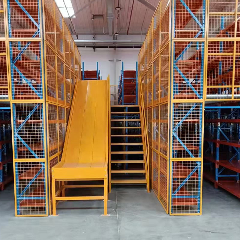 Custom 2-3 Level Mezzanine Racks for Warehouse Storage
