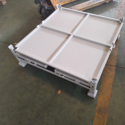Foldable Stackable  Metal Pallet Box For Industry Parts & Warehouse Storage Wire Mesh Container