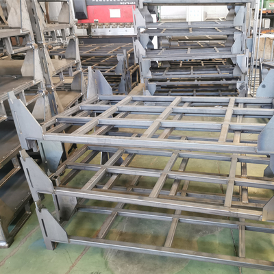 Customized Grid Material BoxStackable Transportation Logistics Metal Steel Pallet Box Turnover Box