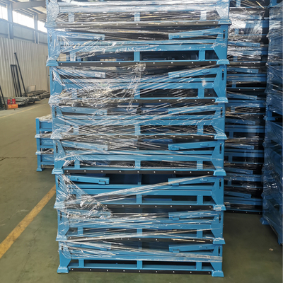 Customized Grid Material BoxStackable Transportation Logistics Metal Steel Pallet Box Turnover Box
