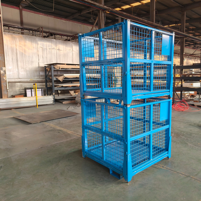 Customizable  Foldable Warehouse Storage Pallet Box Storage Mesh Bins